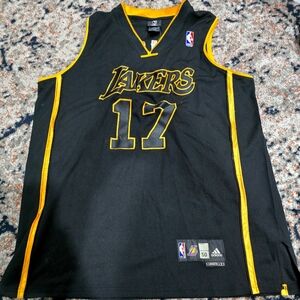 Adidas Authentic Los Angeles LA Lakers Andrew Bynum #17 Jersey Length +2